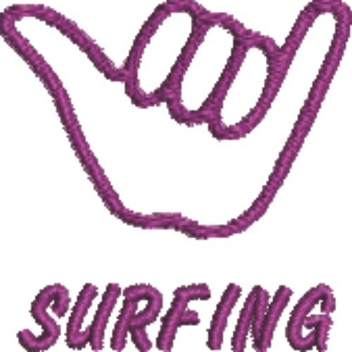 Surfer 3 Machine Embroidery Design