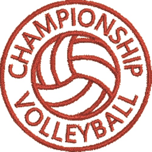 Volleyball Seal 1C Machine Embroidery Design