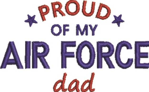 Picture of Air Force Dad 1 Machine Embroidery Design