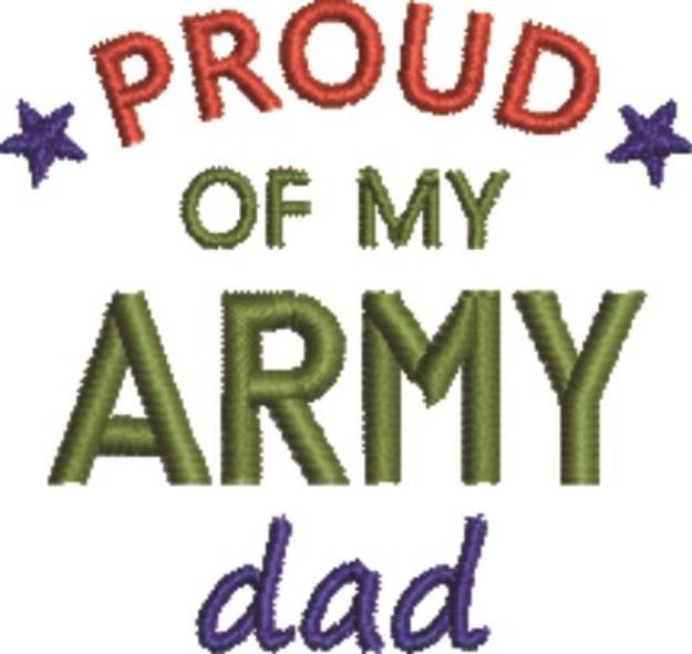 Picture of Army Dad 1 Machine Embroidery Design