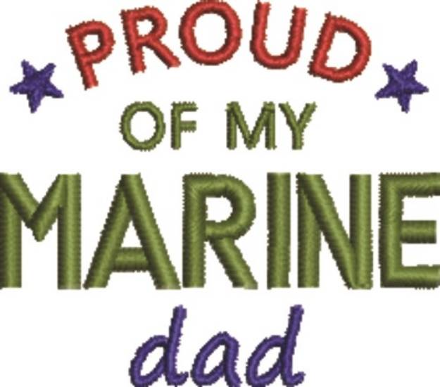 Picture of Marine Dad 1 Machine Embroidery Design