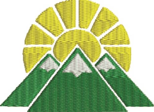 Picture of Mountain Sun 2 Machine Embroidery Design