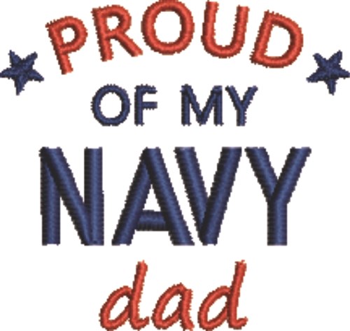 Navy Dad 1 Machine Embroidery Design