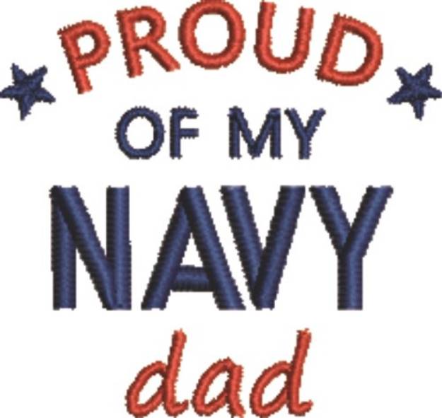 Picture of Navy Dad 1 Machine Embroidery Design