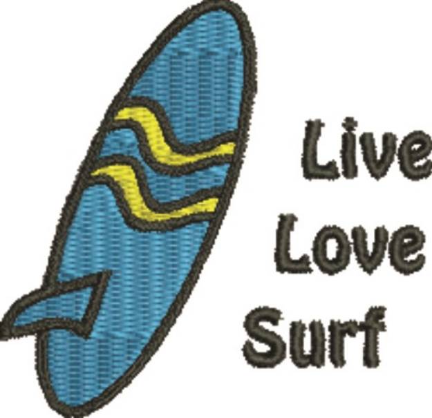 Picture of Surfboard 1B Machine Embroidery Design