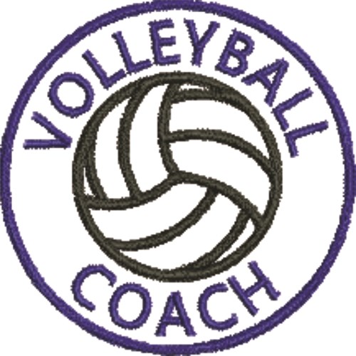 Volleyball Seal 2B Machine Embroidery Design