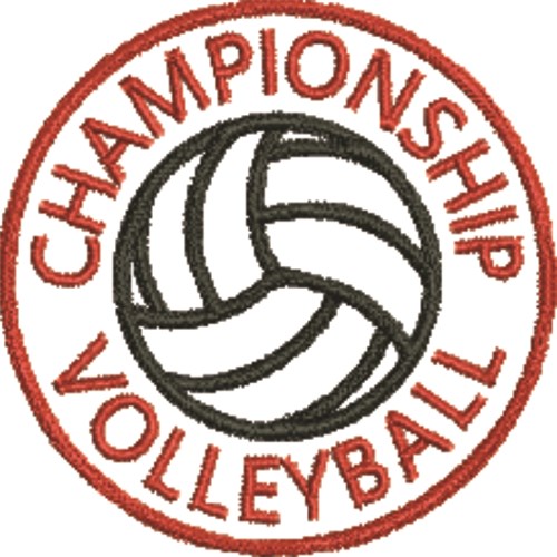 Volleyball Seal 2C Machine Embroidery Design