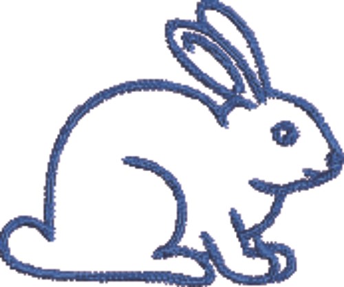 Bunny Outline Machine Embroidery Design