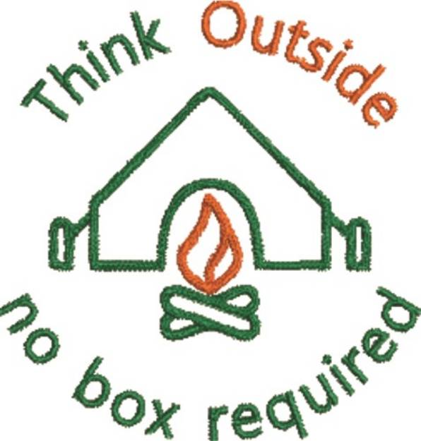 Picture of Think Outside Outline Machine Embroidery Design