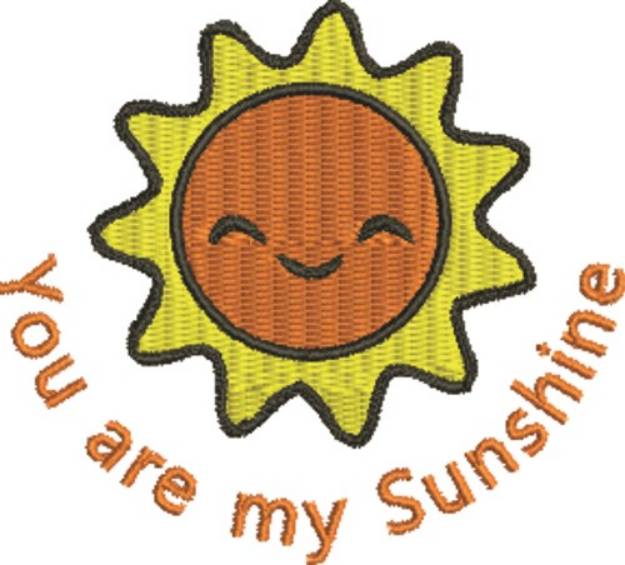 Picture of You Are My Sunshine Machine Embroidery Design