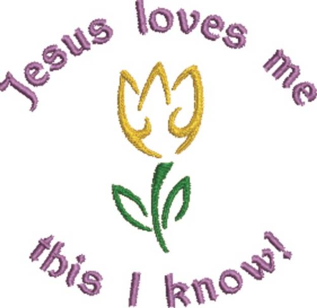 Picture of Jesus Loves Me Machine Embroidery Design