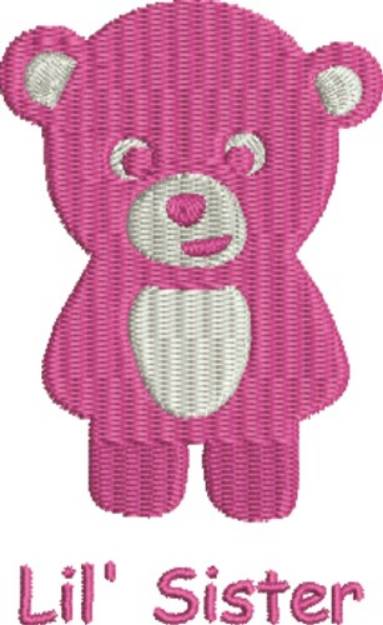 Picture of Teddy Bear Lil Sister Machine Embroidery Design