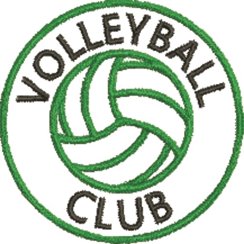Volleyball Seal Machine Embroidery Design