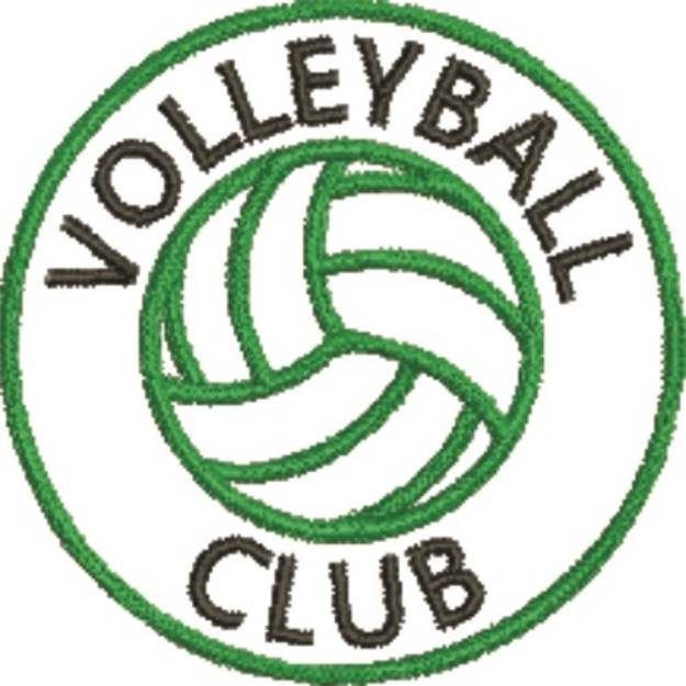 Picture of Volleyball Seal Machine Embroidery Design