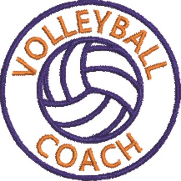 Picture of Volleyball Coach Machine Embroidery Design