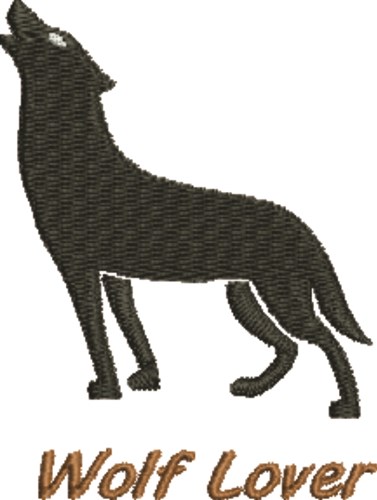 Wolf Lover Silhouette Machine Embroidery Design