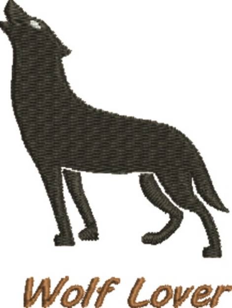 Picture of Wolf Lover Silhouette Machine Embroidery Design