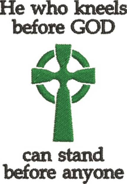 Picture of Kneel Before God Machine Embroidery Design
