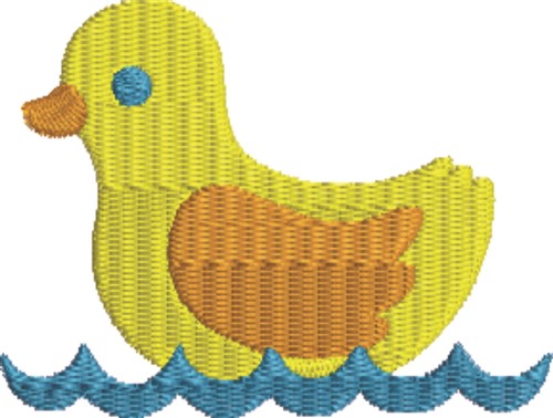 Duck On Water Machine Embroidery Design
