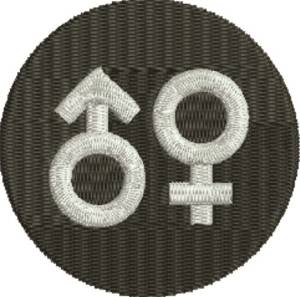 Picture of Gender Symbols Machine Embroidery Design