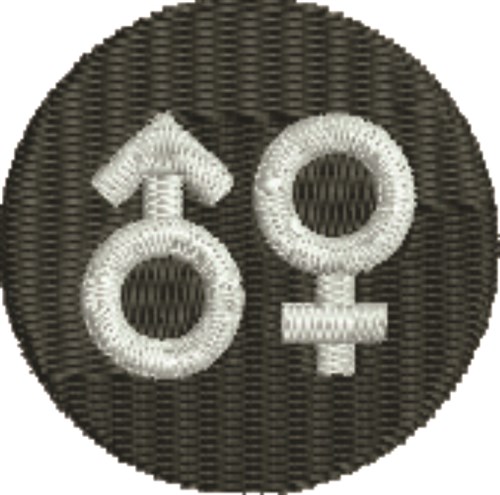 Gender Symbols Small Machine Embroidery Design
