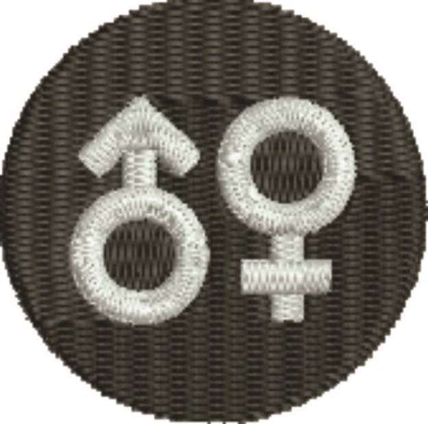 Picture of Gender Symbols Small Machine Embroidery Design