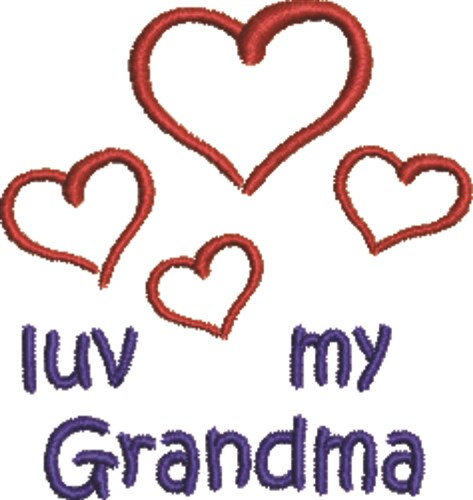 Luv Grandma Machine Embroidery Design