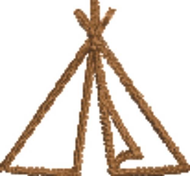 Picture of Teepee Outline Machine Embroidery Design