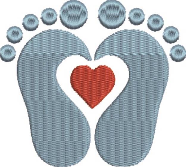 Picture of Boy Footprints Machine Embroidery Design