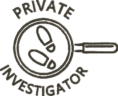 Private Investigator Machine Embroidery Design