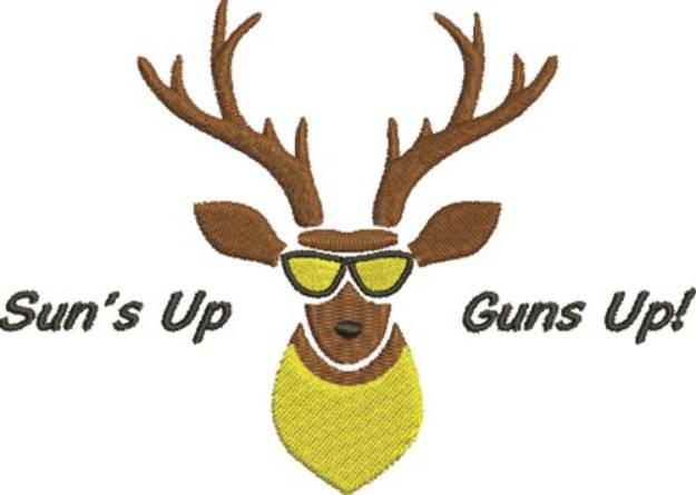 Picture of Guns Up Machine Embroidery Design