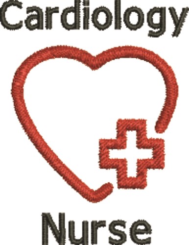 Cardiology Nurse Machine Embroidery Design