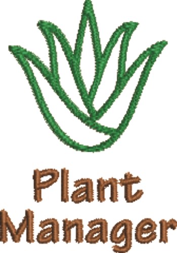 Plant Manager Machine Embroidery Design