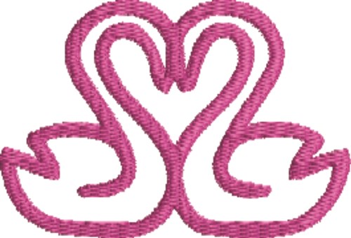 Swan Outline Machine Embroidery Design