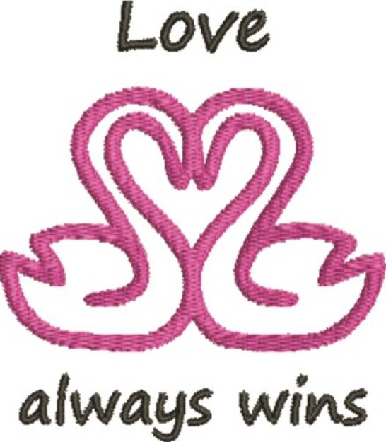 Picture of Love Wins Machine Embroidery Design