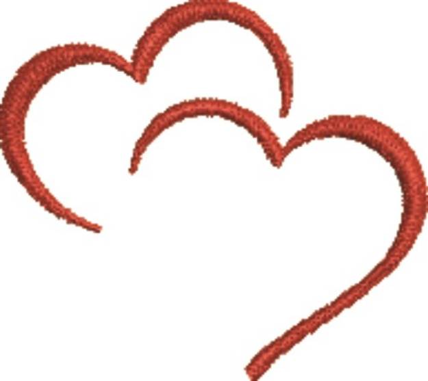 Picture of Twin Hearts Machine Embroidery Design