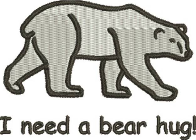 Picture of Polar Bear Hug Machine Embroidery Design