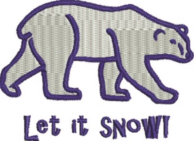 Picture of Polar Bear Snow Machine Embroidery Design