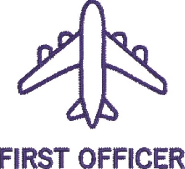 Picture of Small Airplane First Officer Machine Embroidery Design