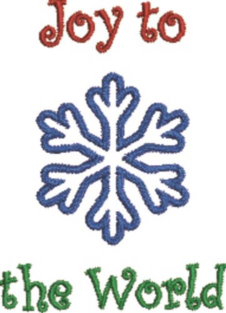 Picture of Small Snowflake Joy Machine Embroidery Design