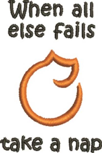 Picture of When All Else Fails Take A Nap Machine Embroidery Design