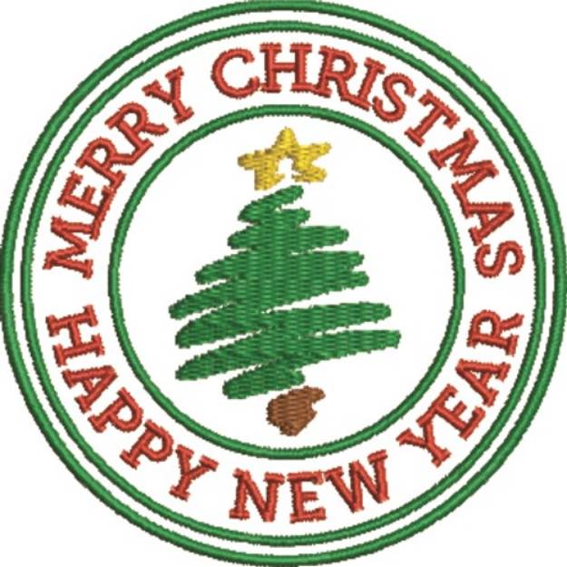 Picture of Christmas Seal Machine Embroidery Design