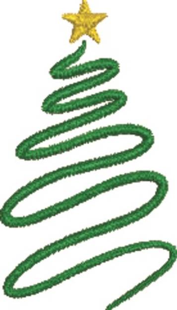 Picture of Christmas Tree Swirl Machine Embroidery Design