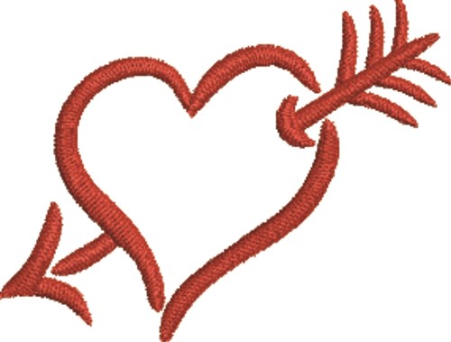 Cupid Heart Machine Embroidery Design