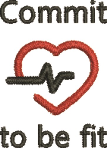 Commit To Be Fit Machine Embroidery Design