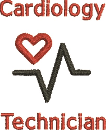 Cardiology Technician Machine Embroidery Design