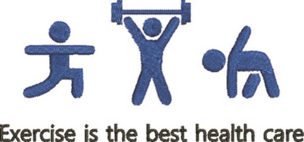 Picture of Exercise Is The Best Health Care Machine Embroidery Design