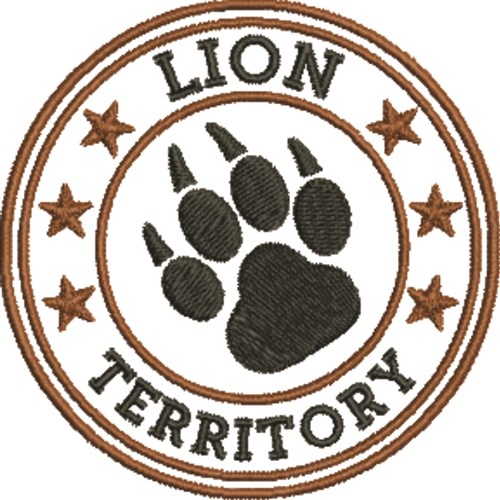 Lion Territory Seal Machine Embroidery Design