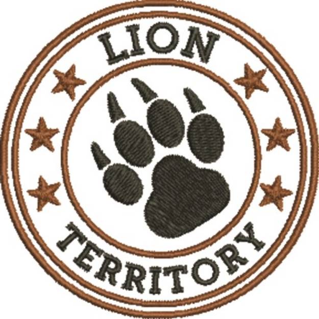 Picture of Lion Territory Seal Machine Embroidery Design