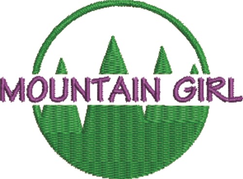 Mountain Girl 1 Machine Embroidery Design